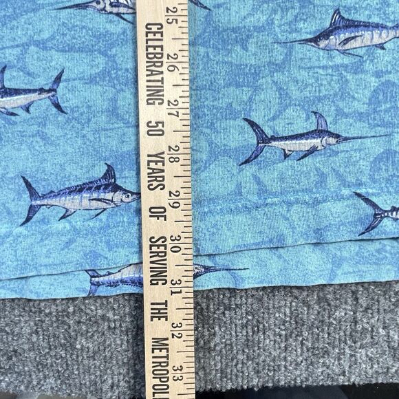 Vintage Blue Water Shirt Mens 3XL Blue Marlin Fish Fishing All Over XXXL - Picture 10 of 15